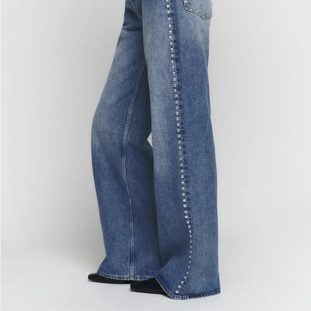 Reformation Studded Wide-Leg Jeans - Picture 4 of 7